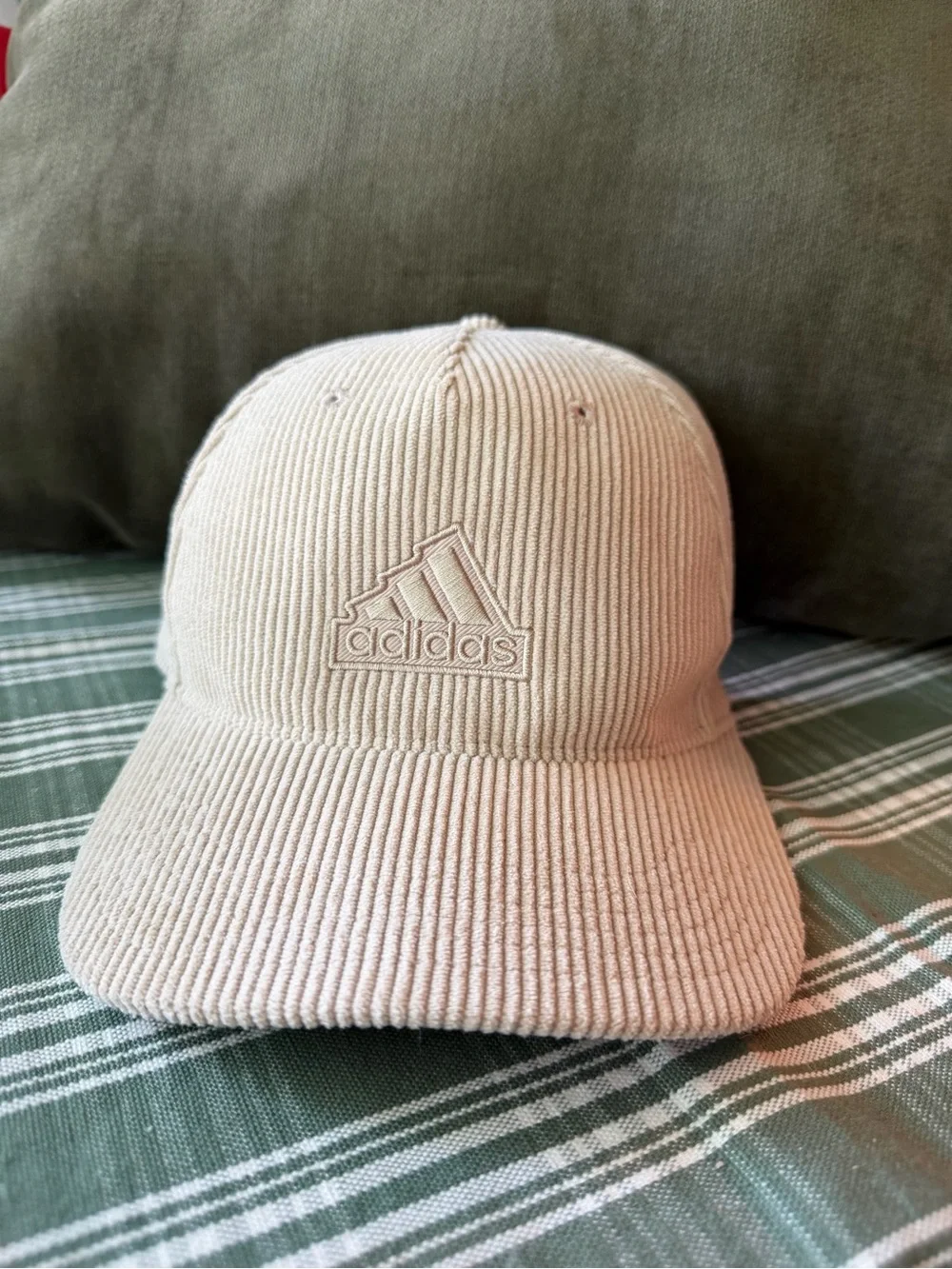 adidas Corduroy Cap in Light Beige